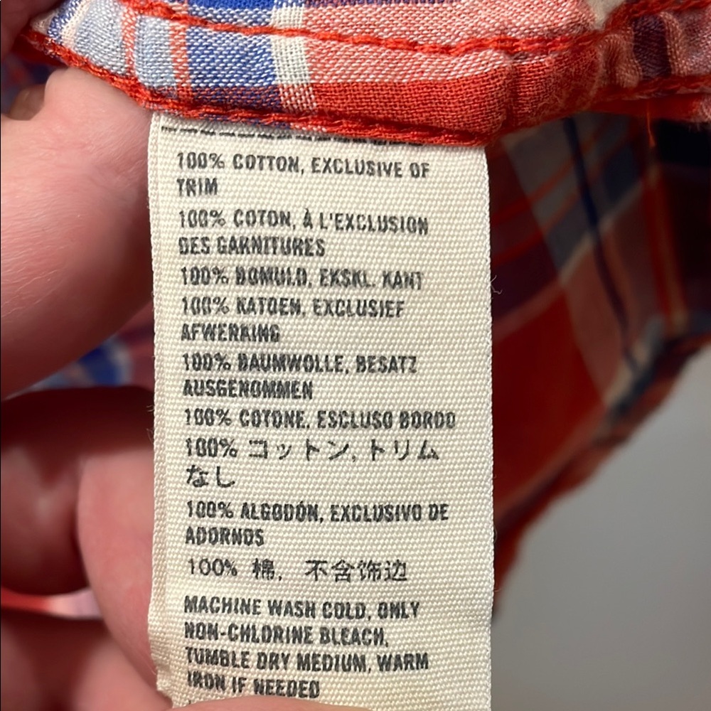 Abercrombie & Fitch Red and Blue Plaid Button-Down Shirt - Picture 6 of 6